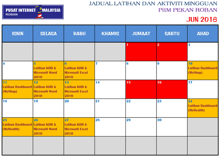 JADUAL JUN18