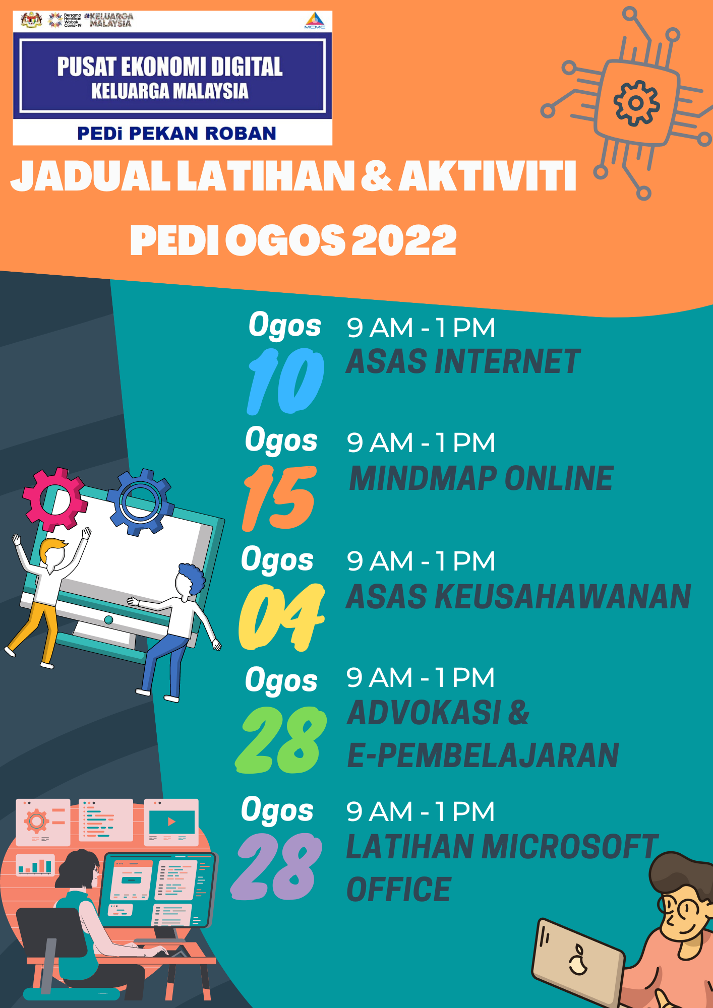 JADUAL AKTIVITI PEDI OGOS